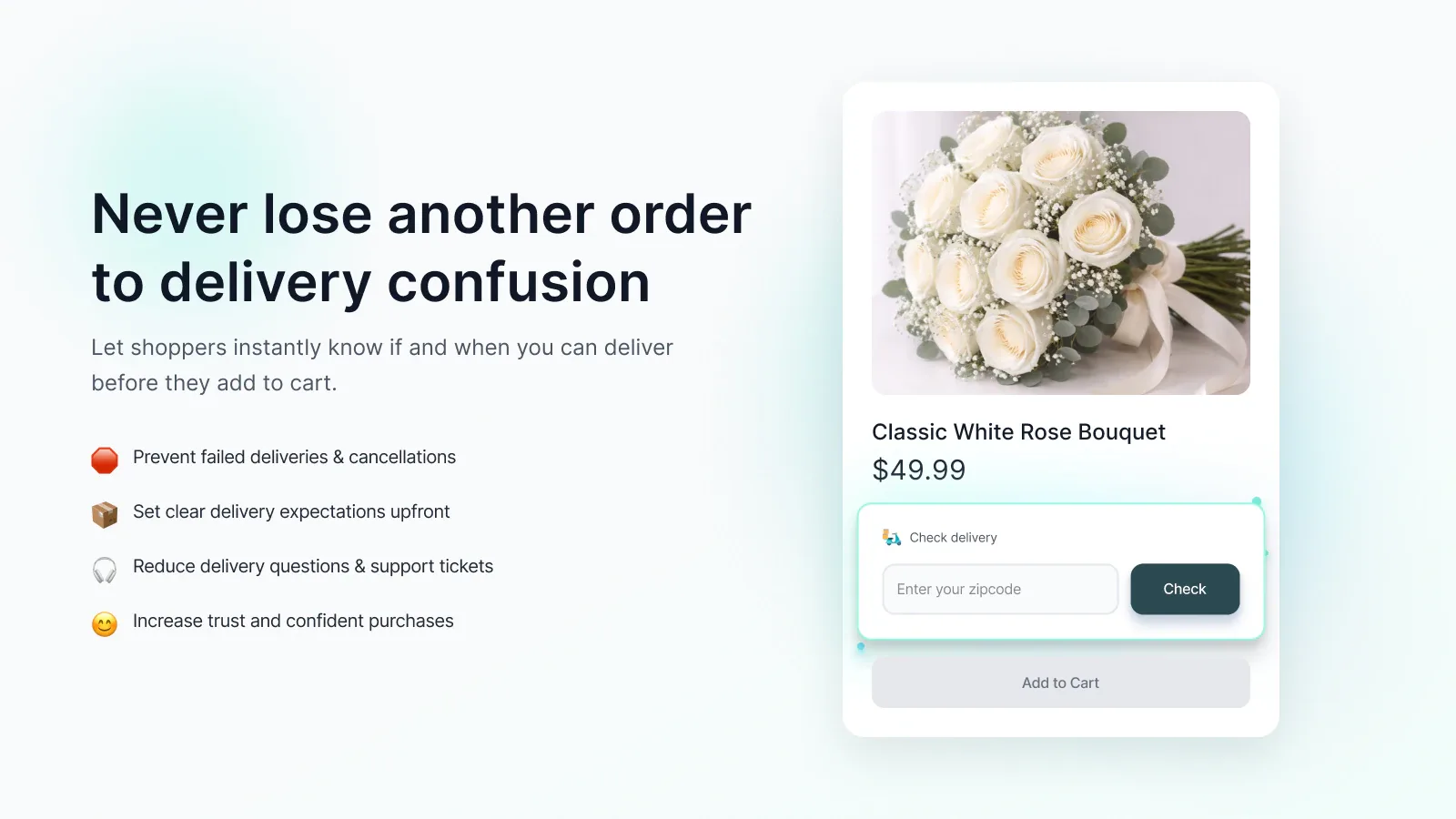 Zipprover featured graphic showing a product-page postal-code checker and clearer delivery expectations